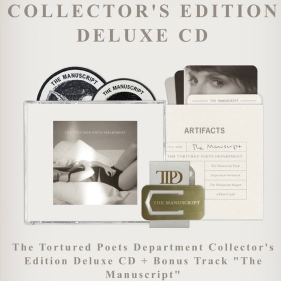 Taylor Swift Other - TAYLOR SWIFT Tortured Poets Department TTPD Collectors Edition CD The Manuscript